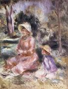 Pierre Renoir Madame Renoir and her Son Pierre Spain oil painting artist